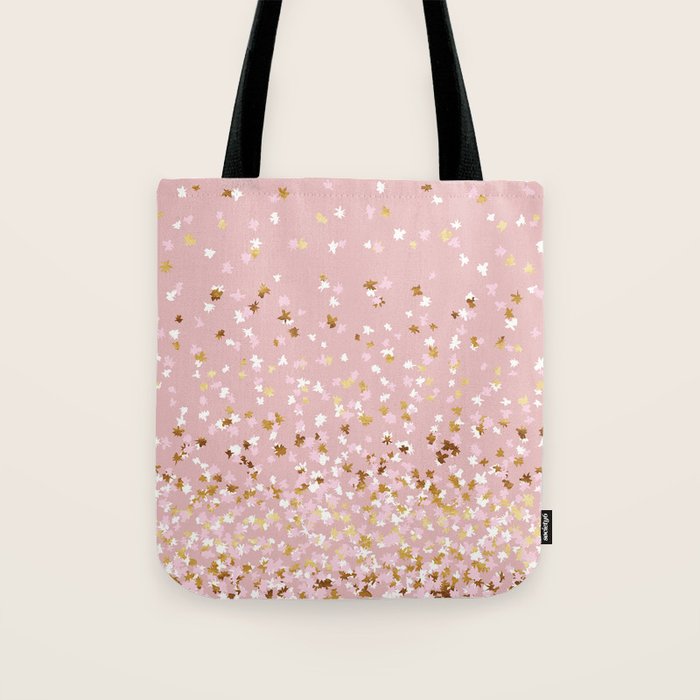Floating Confetti - Pink Blush and Gold Tote Bag Gallery Image 1