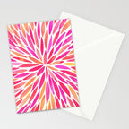 Watercolor Burst - Pink OmbrÃ© Stationery Card Gallery Image 2