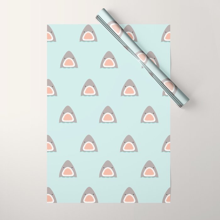 shark attack Wrapping Paper Gallery Image 1