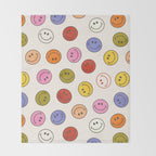 Many Happy Smileys Throw Blanket Gallery Image 2