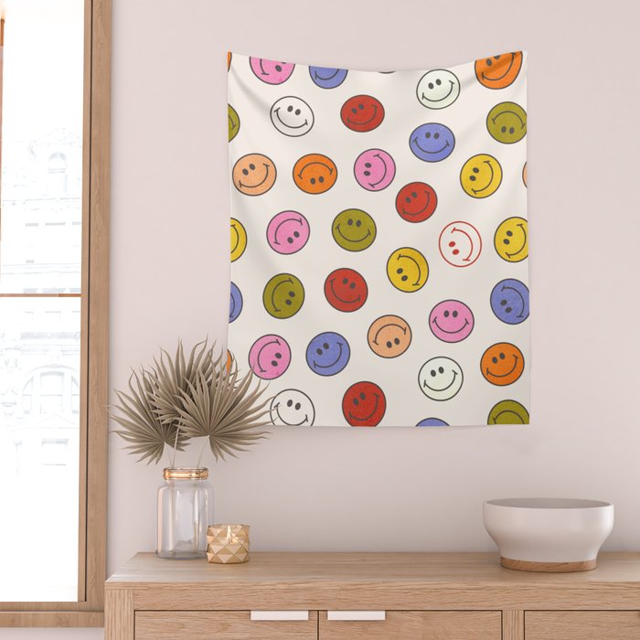 Many Happy Smileys Wall Tapestry Gallery Image 2