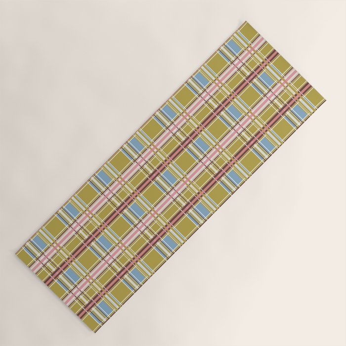 Subtle Plaid Warmth Yoga Mat Gallery Image 1