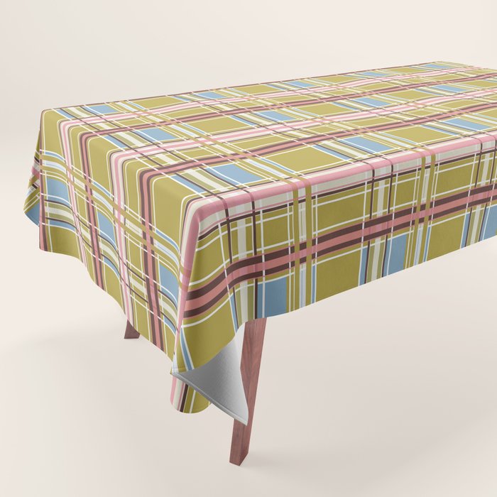 Subtle Plaid Warmth Tablecloth Gallery Image 1