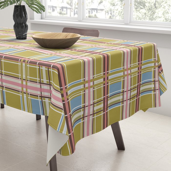 Subtle Plaid Warmth Tablecloth Gallery Image 3