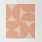 Bauhaus Mid Century Modern Geometric VI Peach Orange Throw Blanket Gallery Image 2