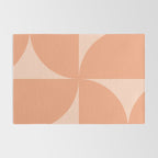 Bauhaus Mid Century Modern Geometric VI Peach Orange Rug Gallery Image 2