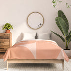 Bauhaus Mid Century Modern Geometric VI Peach Orange Comforter Gallery Image 3