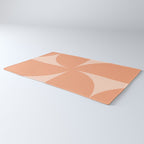 Bauhaus Mid Century Modern Geometric VI Peach Orange Rug Gallery Image 3