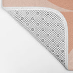 Bauhaus Mid Century Modern Geometric VI Peach Orange Bath Mat Gallery Image 2