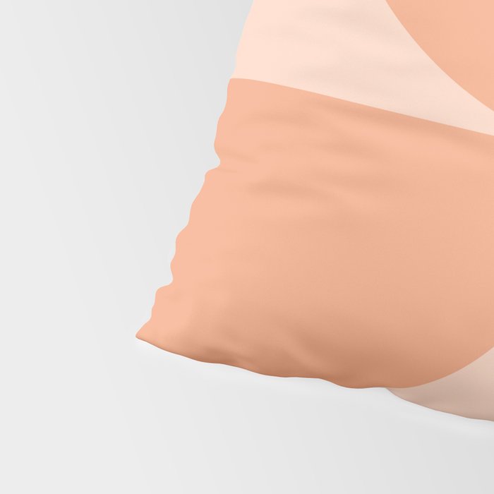 Bauhaus Mid Century Modern Geometric VI Peach Orange Pillow Sham Gallery Image 4