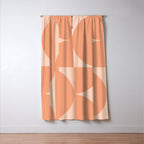 Bauhaus Mid Century Modern Geometric VI Peach Orange Window Curtain Gallery Image 3