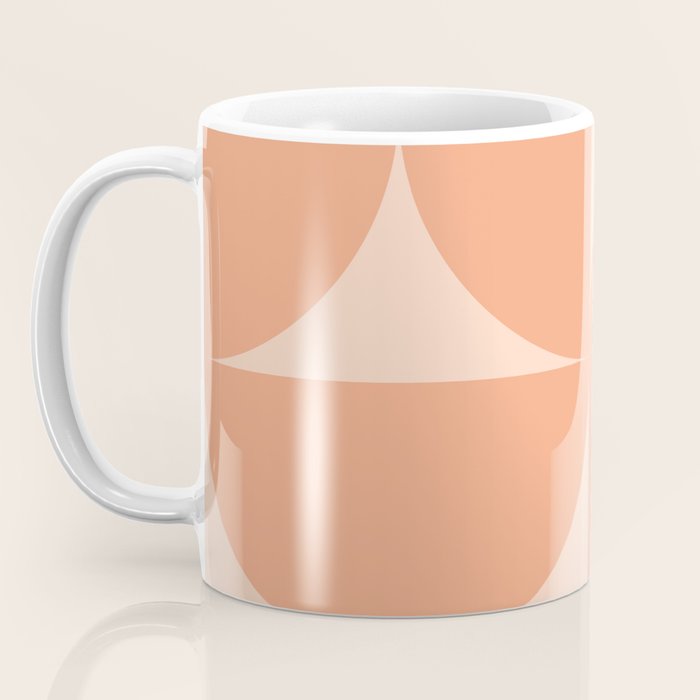 Bauhaus Mid Century Modern Geometric VI Peach Orange Coffee Mug Gallery Image 3