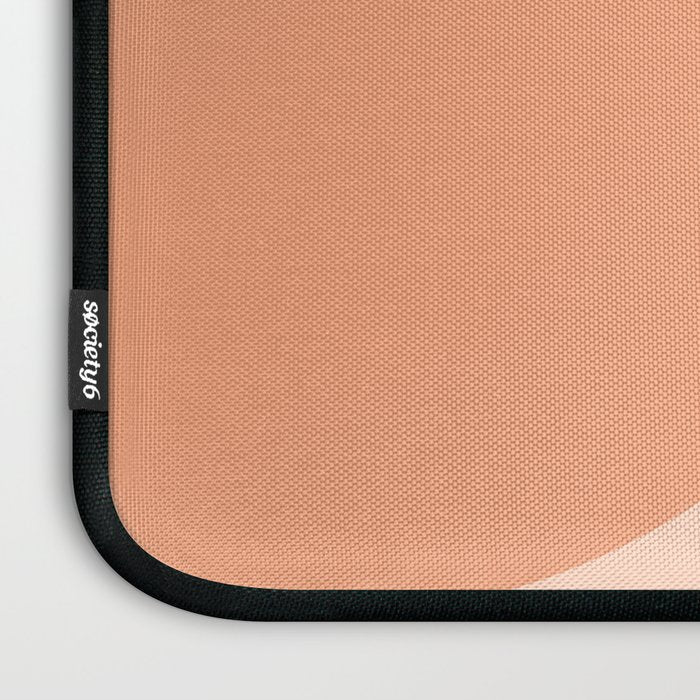 Bauhaus Mid Century Modern Geometric VI Peach Orange Laptop Sleeve Gallery Image 3