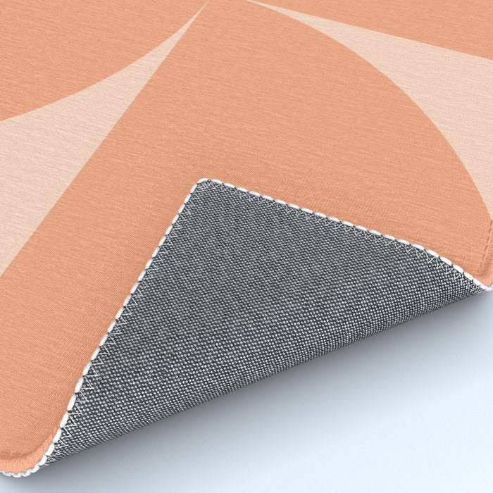Bauhaus Mid Century Modern Geometric VI Peach Orange Rug Gallery Image 4