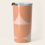 Bauhaus Mid Century Modern Geometric VI Peach Orange Travel Mug Gallery Image 3