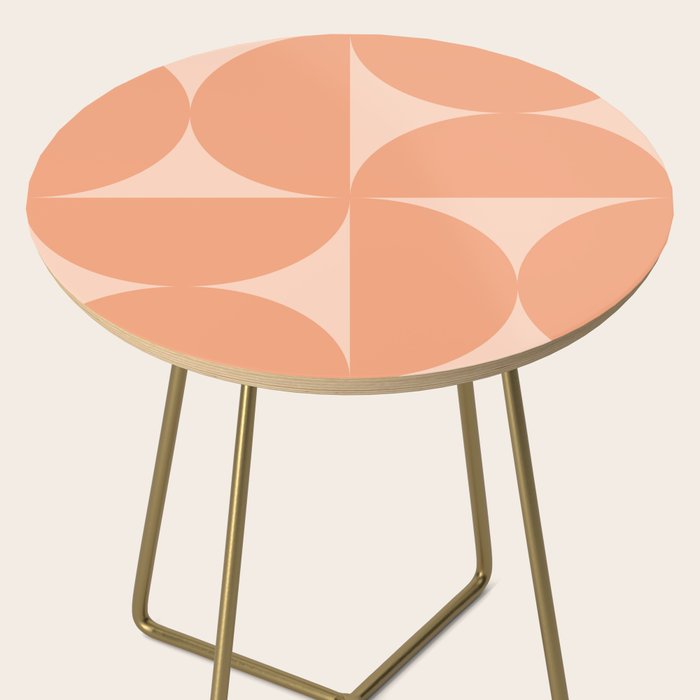 Bauhaus Mid Century Modern Geometric VI Peach Orange Side Table Gallery Image 2