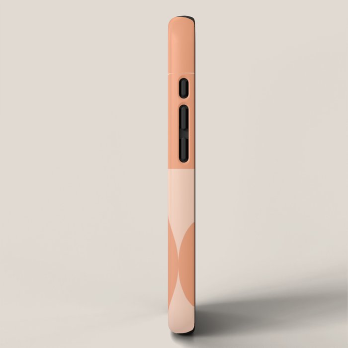 Bauhaus Mid Century Modern Geometric VI Peach Orange iPhone Case Gallery Image 2