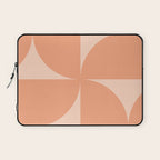 Bauhaus Mid Century Modern Geometric VI Peach Orange Laptop Sleeve Gallery Image 1