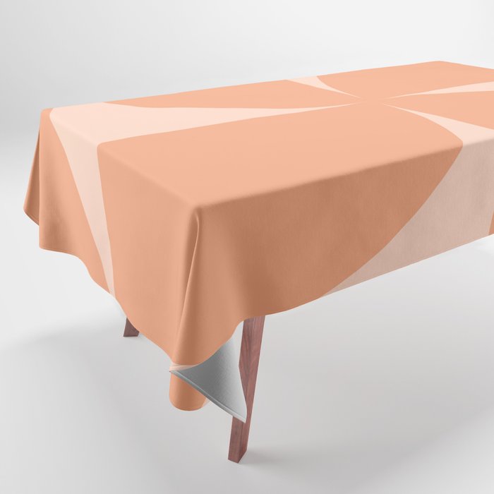 Bauhaus Mid Century Modern Geometric VI Peach Orange Tablecloth Gallery Image 1