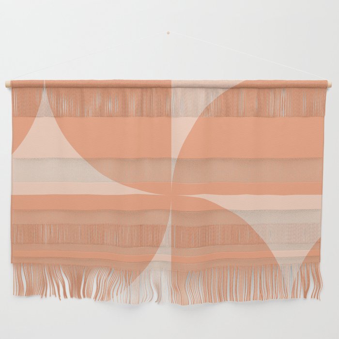 Bauhaus Mid Century Modern Geometric VI Peach Orange Wall Hanging Gallery Image 1