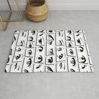 Anime eye cartoon comic art pattern Rug Gallery Image 1