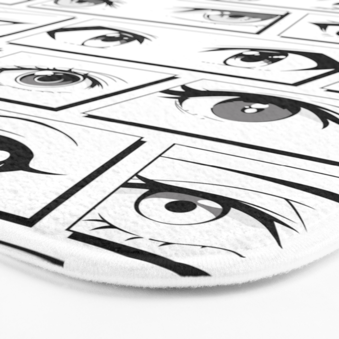 Anime eye cartoon comic art pattern Bath Mat Gallery Image 3