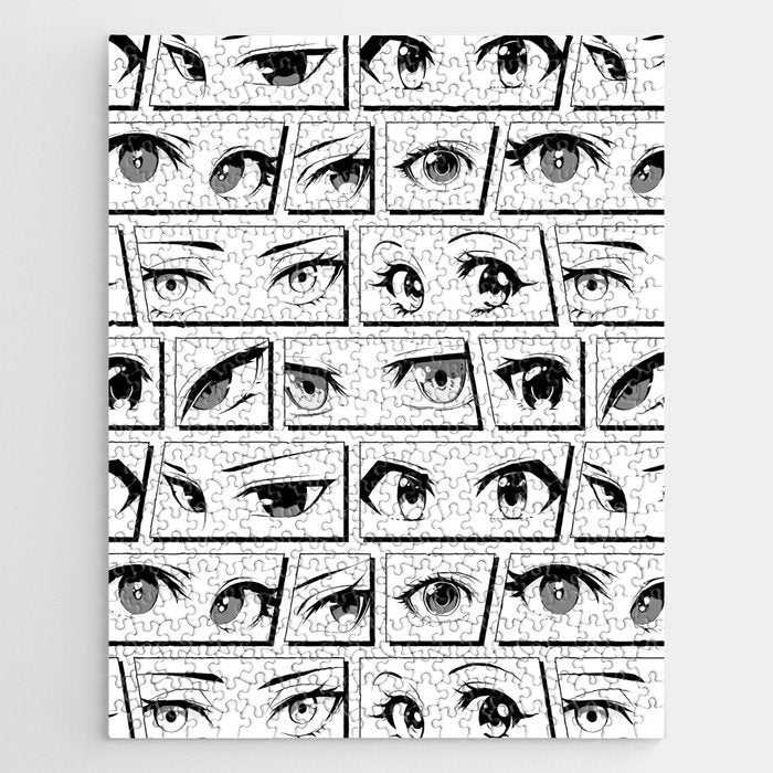 Anime eye cartoon comic art pattern Jigsaw Puzzle Gallery Image 1