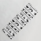 Anime eye cartoon comic art pattern Yoga Mat Gallery Image 1