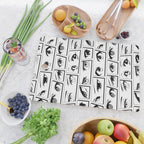 Anime eye cartoon comic art pattern Cutting Board Gallery Image 2