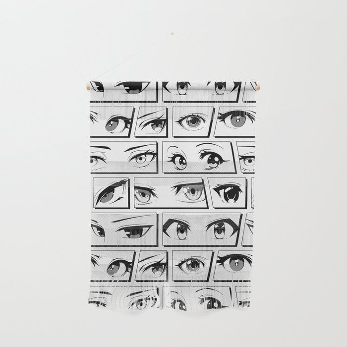 Anime eye cartoon comic art pattern Wall Hanging Gallery Image 1