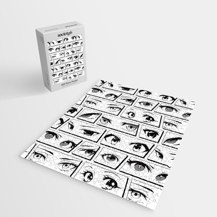 Anime eye cartoon comic art pattern Jigsaw Puzzle Gallery Image 2