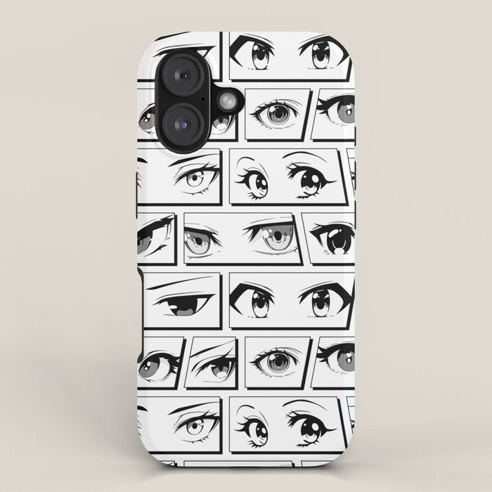 Anime eye cartoon comic art pattern iPhone Case Gallery Image 1