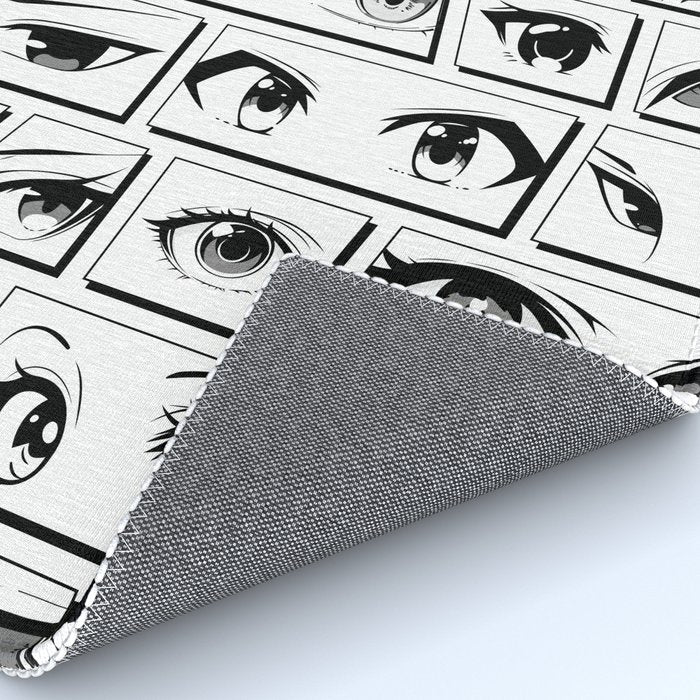 Anime eye cartoon comic art pattern Rug Gallery Image 4