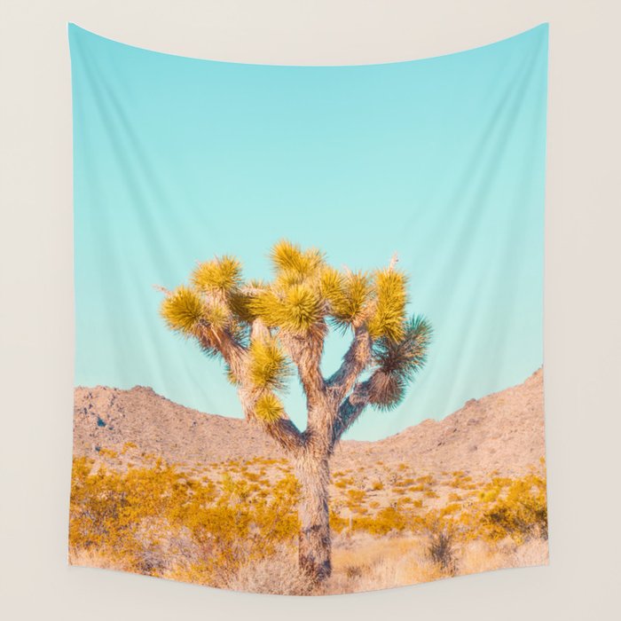 Vivid Desert - Joshua Tree Cactus Wall Tapestry Gallery Image 4
