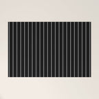 Thin lines vertical white background black Welcome Mat Gallery Image 1