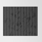 Thin lines vertical white background black Throw Blanket Gallery Image 2