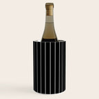 Thin lines vertical white background black Wine Chiller Gallery Image 3