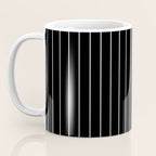 Thin lines vertical white background black Coffee Mug Gallery Image 3