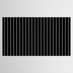 Thin lines vertical white background black Tablecloth Gallery Image 2