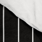 Thin lines vertical white background black Comforter Gallery Image 4