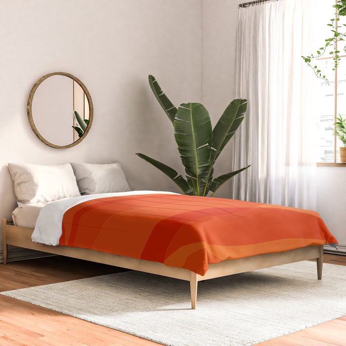 Modern Abstract Shapes in Orange Comforter Gallery Image 2