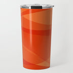 Modern Abstract Shapes in Orange Travel Mug Gallery Image 1