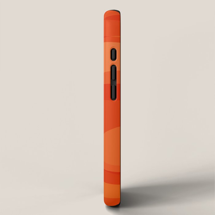 Modern Abstract Shapes in Orange iPhone Case Gallery Image 2