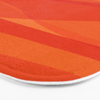 Modern Abstract Shapes in Orange Bath Mat Gallery Image 3