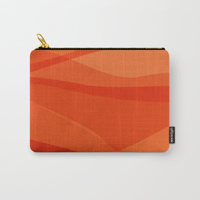 Modern Abstract Shapes in Orange Carry All Pouch Gallery Image 1