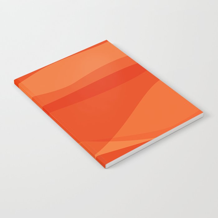 Modern Abstract Shapes in Orange Notebook