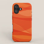 Modern Abstract Shapes in Orange iPhone Case Gallery Image 1