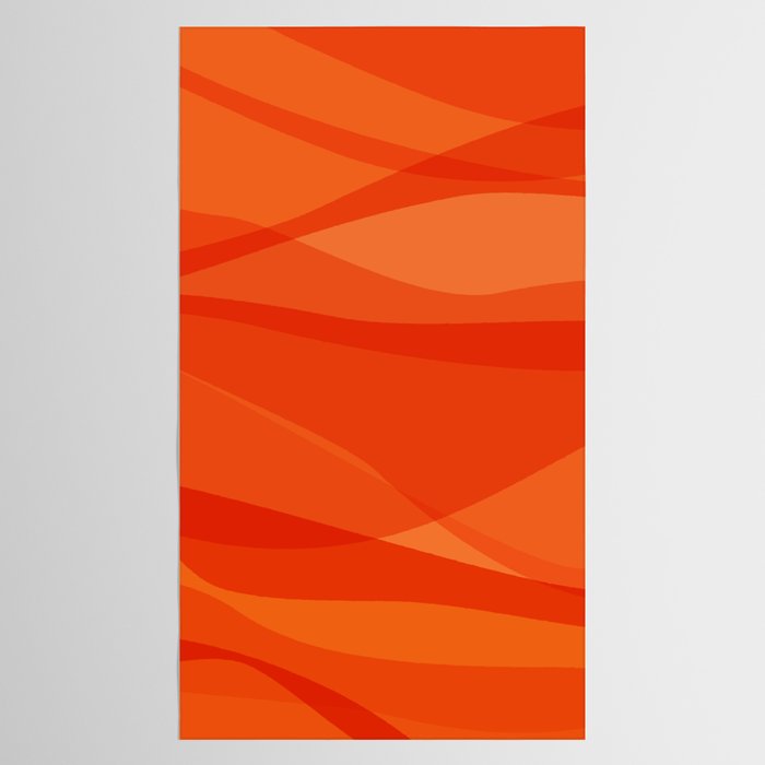 Modern Abstract Shapes in Orange Tablecloth Gallery Image 2