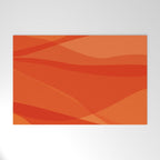 Modern Abstract Shapes in Orange Welcome Mat Gallery Image 1