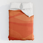 Modern Abstract Shapes in Orange Duvet Cover Gallery Image 6